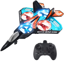 Load image into Gallery viewer, Foam Drone RC Airplane for Kids and Beginners, Remote Control Plane Fighter Jet Helicopter with Light (16Mins)
