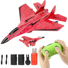 Load image into Gallery viewer, Wireless Airplane Toy - 2.4GHZ RC Glider with Lights, Remote Control Airplane for Adults &amp; Kids
