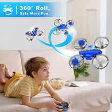 Load image into Gallery viewer, Mini Drone for Adults, Drones &amp; Cars 2 in 1 Toy with One Key Take Off-Landing, Altitude Hold, Headless Mode, 360° flip, Car Mode, 2 Batteries,
