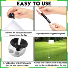 Load image into Gallery viewer, 3 Set Golf Flagsticks Putting Green Flags for Yard, Classic, White

