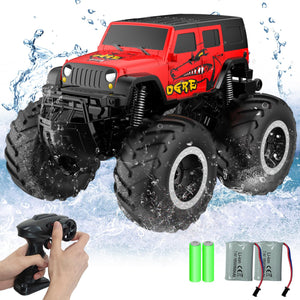 Amphibious Remote Control Car Toys for Boys 2.4 GHz 1:16 All Terrain Off-Road RC Car