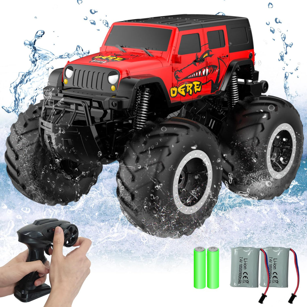 Amphibious Remote Control Car Toys for Boys 2.4 GHz 1:16 All Terrain Off-Road RC Car