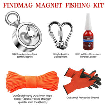 Load image into Gallery viewer, FINDMAG 1000 LBS Magnet Fishing Kit, 2.95 Inch Double Sided Fishing Magnet

