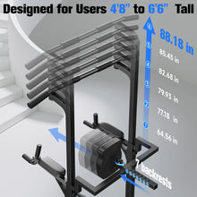 Load image into Gallery viewer, Sportsroyals Power Tower Dip Station Pull Up Bar ,Workout Equipment- Black-01
