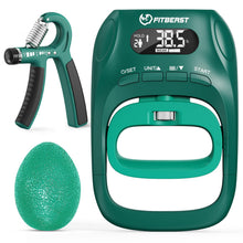 Load image into Gallery viewer, FitBeast Grip Strength Trainer Kit, Digital Grip Strength Tester with Adjustable Hand Gripper Strengthener &amp; Soft Stress Ball for Daily Hand Recovery (Essential 3-in-1 Kit)
