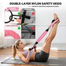 Load image into Gallery viewer, VERDURELLE Resistance Bands with Handles and Foot Pedals, 3-Tube Adjustable Resistance Bands (20/30/40 lbs)
