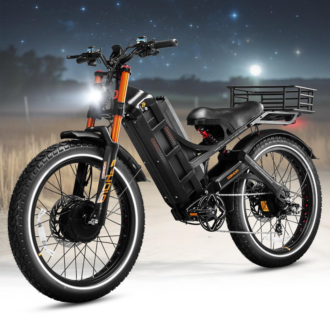 Pro Ⅲ/Ⅱ E-bike - Dual Motor 46-50MPH 5000W/4000W 60V 80Ah 200Miles Electric Bike for Adults, Long Range Electric Mountain Bike