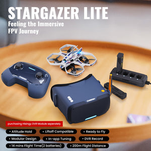 Stargazer Lite RTF Kit, FPV Drone Kit with Camera, Video Recording and Downloading Capabilities, APP Control, Brushless Motor, OTA Upgrade