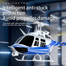 Load image into Gallery viewer, Remote Controlled Helicopter Aircraft Plane Drone RC Heli Single Rotor No Ailerons 6CH 6-Axis Gyroscope Altitude Hovering (Blue ）
