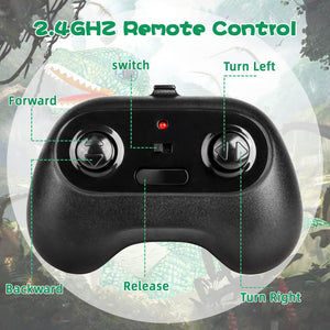 2.4GHZ Remote Control Inflatable Dinosaur Toy for Kids, Electric Toy Dinosaur with 360°Rotation,Forward & Backward, Rechargeable
