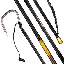 Load image into Gallery viewer, TRHUNTER Carbon Fiber Fishing Gaff Saltwater Fish Gaff with S316 Stainless Steel Fishing Hook (Black Gaff - 7' - 3'' Hook)

