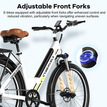 Load image into Gallery viewer, Cybervelo 1000 Peak Electric Bike for Adults,up 80 Miles Removable Battery Ebike, 26&quot; Electric E Bike with 7-Speed,Adult Electric Bicycles
