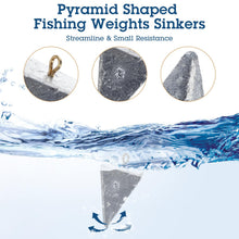 Load image into Gallery viewer, Glimin 36 Pcs Pyramid Fishing Weights Saltwater, 3 oz

