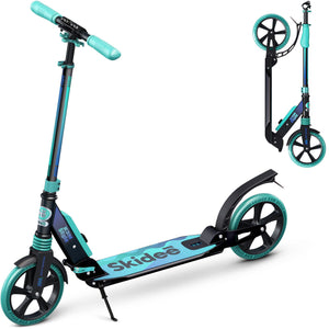 Kick Scooter for Kids Ages 6-12 - Large Sturdy Wheels, Anti-Shock Suspension with Adjustable Handlebar Up to 41" High for Kids, Teens & Adult, Max Load 220 Lbs