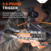 Load image into Gallery viewer, Wicked Ridge by TenPoint Rampage XS Crossbow, Peak XT - 390 FPS - The Ultimate Affordable Hunting Machine - Includes Lighted 3X Pro-View Scope, ACUdraw &amp; Three Match 400 Carbon Alpha-Nock Arrows
