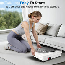 Load image into Gallery viewer, NISILIN Vibration Plate Exercise Machine for Lymphatic Drainage with 200 Levels, Whole Body Fitness Workout Equipment Stand Shake Board Sport Gym for Weight Loss Fat Burner for Women Men (White)
