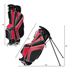 Load image into Gallery viewer, Tangkula Golf Stand Bag with 6 Way Top Dividers, Red
