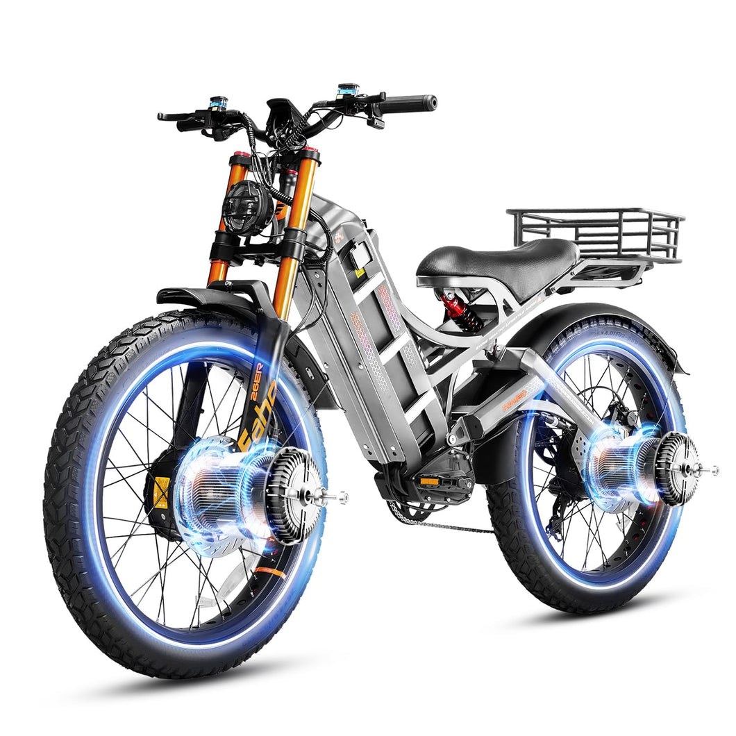 4000W Romeo Pro II Electric Bike Dual Motor 60V 70AH 200Miles Long Range Electric Mountain Bike Fat Tire Dual Hydraulic