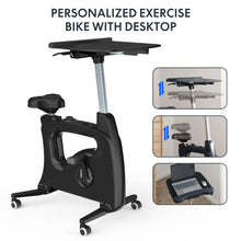 Load image into Gallery viewer, FLEXISPOT Exercise Bike with 2D Desktop - V9-Max Black
