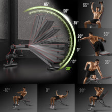 Load image into Gallery viewer, FitinOne Adjustableb Weight Bench for Home Gym, Foldable Bench Press for Full Body Workout, 660 lbs Incline Decline Bench with Fast Folding
