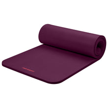 Load image into Gallery viewer, Retrospec Solana Yoga Mat 1" Thick w/Nylon Strap for Men &amp; Women - Non Slip Exercise Mat for Home Yoga, Pilates, Stretching, Floor &amp; Fitness Workouts - Boysenberry
