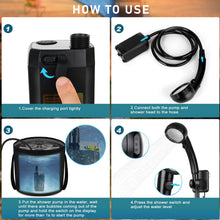 Load image into Gallery viewer, Spopal Rechargeable Camping Shower with Collapsible Bucket Handle 20L
