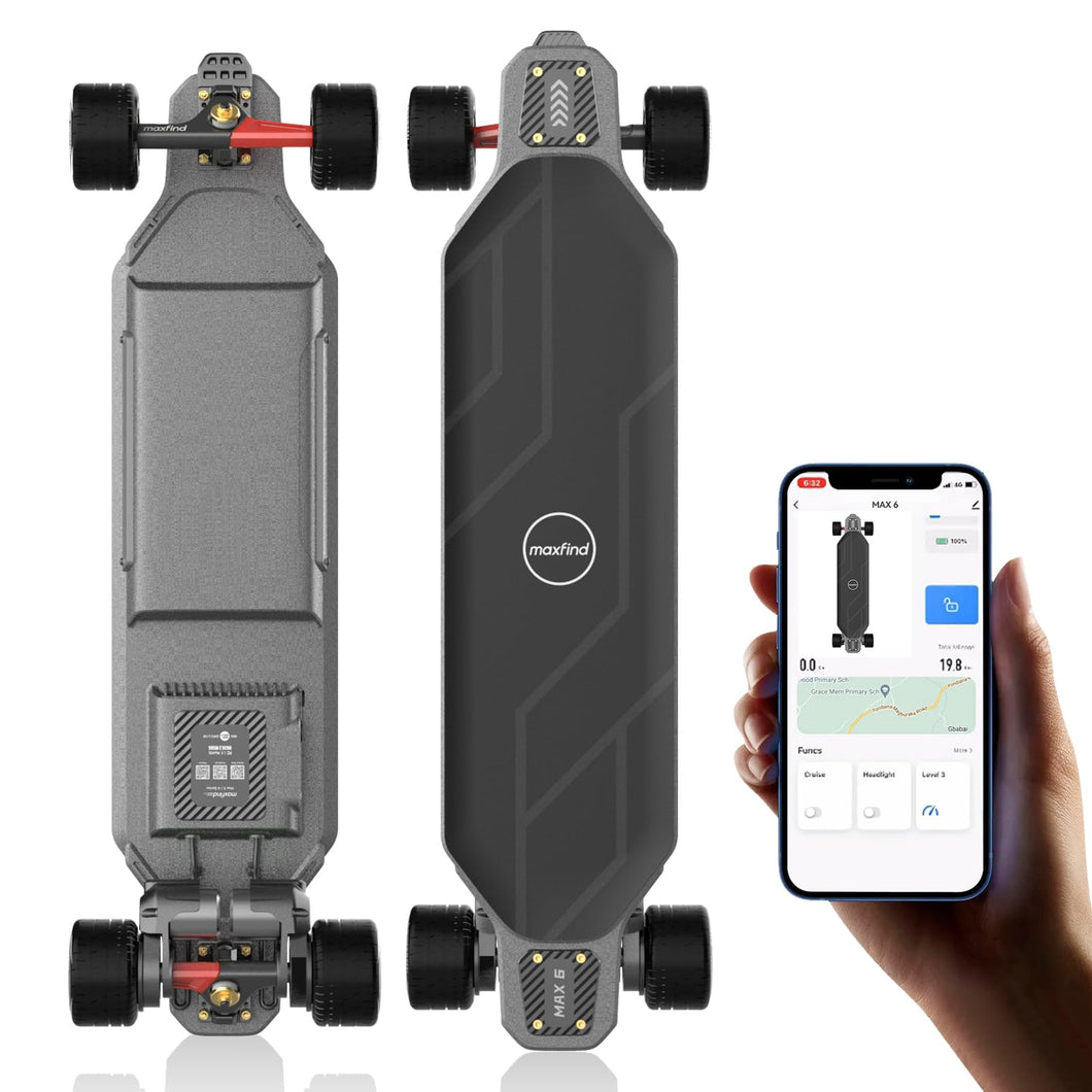 Electric Skateboard Longboard with Remote, 26Mph Top Speed,31Miles Range, 4 Speed Smooth Braking