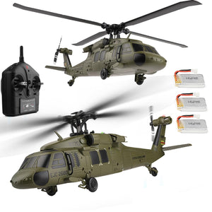 Remote Controlled Helicopter Aircraft Plane 2.4Ghz 4CH RC Helicopter Heli Aileronless 6-Axis Gyroscope Altitude Hovering 3-Batteries