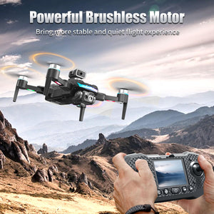 Remote with Screen Drone with Camera for Adult,1080P RC Drone with Flashing Lights, Smart Obstacle Avoidance FPV for Beginners