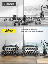 Load image into Gallery viewer, YOLEO Professional Dumbbell Rack, 1100LBS Capacity Weight Rack for Dumbbells Barbells -(Rack Only)
