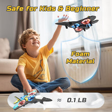 Load image into Gallery viewer, Foam Drone RC Airplane for Kids and Beginners, Remote Control Plane Fighter Jet Helicopter with Light (16Mins)

