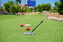 Load image into Gallery viewer, Crestgolf 3Sets Backyard Practice Golf Hole Pole Cup Flag Stick, 3 Section,Golf Putting Green Flagstick (Blue)
