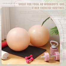 Load image into Gallery viewer, Leyndo 4 Pcs 26 Inch Yoga Exercise Ball Pilates Pregnancy Birthing Fitness Ball -(Nude)
