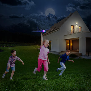 3 Pack Foam Airplane Launcher Toys, 2 Flight Mode Glider Plane, Kids Flying Toy,3 4 5 6 7 8 9 10 11 12 Year Old Boys Girls
