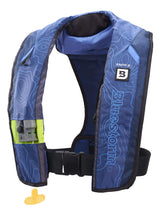 Load image into Gallery viewer, BLUESTORM Stratus 35 Inflatable Life Jacket PFD for Adults (Deep Blue) | US Coast Guard (USCG) Approved Automatic Self Inflating Life Vest Preserver with Manual Ripcord
