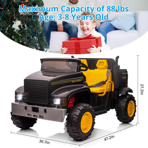 Ride On Car for Kids Baby Car with Remote Control Electric UTV Vehicles with Dump Bed, 24V 4WD Power Ride on 4x200W Motors