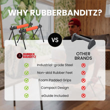 Load image into Gallery viewer, Rubberbanditz Parallettes Calisthenics Handles – Push Up Bars &amp; Dip Bar Stand
