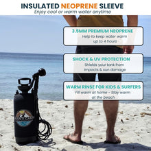 Load image into Gallery viewer, AVANTI CAMP Portable Camping Shower Padded Strap Neoprene Sleeve 2.1 Gal 8L
