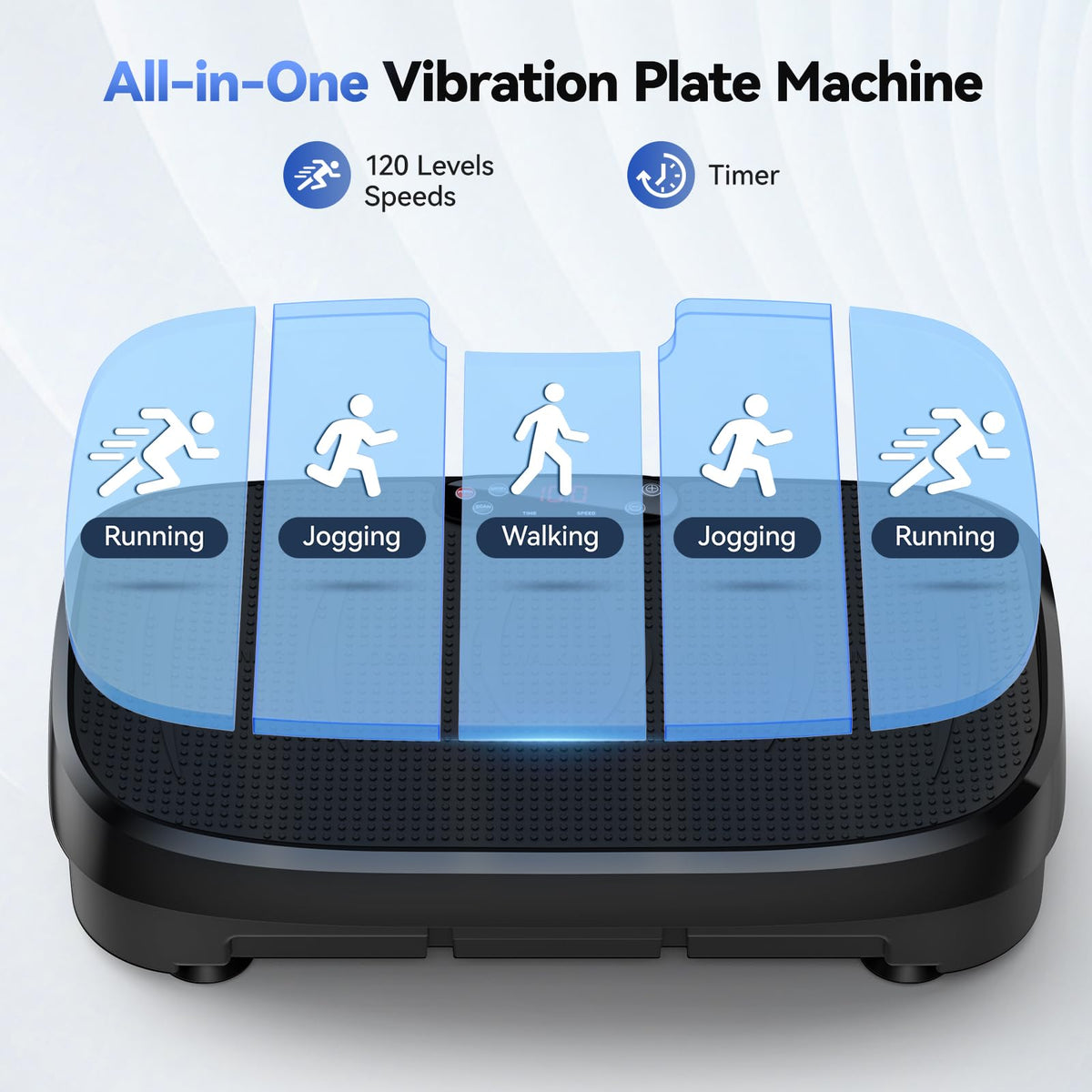 HTM Curved Vibration Plate Exercise Machine, Whole Body Shake Plate wi ...
