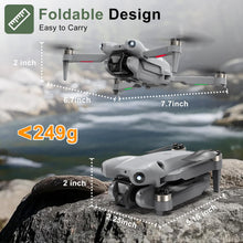 Load image into Gallery viewer, ASFSFQ PRO Drone with Camera for Adults 2k, Brushless Motors Drone for Kids Beginners, 40mins Flight Time with 2 Batteries, FPV Foldable RC Quadcopter, Toys Gifts for Teen Boys Girls, Beginner (Grey)
