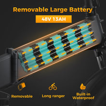Load image into Gallery viewer, Electric Bike for Adults,1400W Peak Motor 30MPH Max Speed 48V 13AH Removable Battery, Full Suspension System Design
