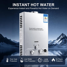 Load image into Gallery viewer, PEIXU Portable Propane Water Heater 18L – Outdoor Camping Shower with Digital Display, Tankless Instant Heating for RV, Cabin, Hunting, Off-Grid Use
