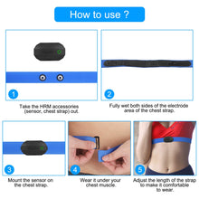 Load image into Gallery viewer, COOSPO Bluetooth Heart Rate Monitor Chest Strap H808S, ANT+ BLE HR Monitor Chest, HRM IP67 Waterproof -Black Blue

