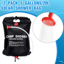 Load image into Gallery viewer, VIHOSE 12 Pcs Solar Shower Bags 5 Gallons/ 20 L Solar Heating
