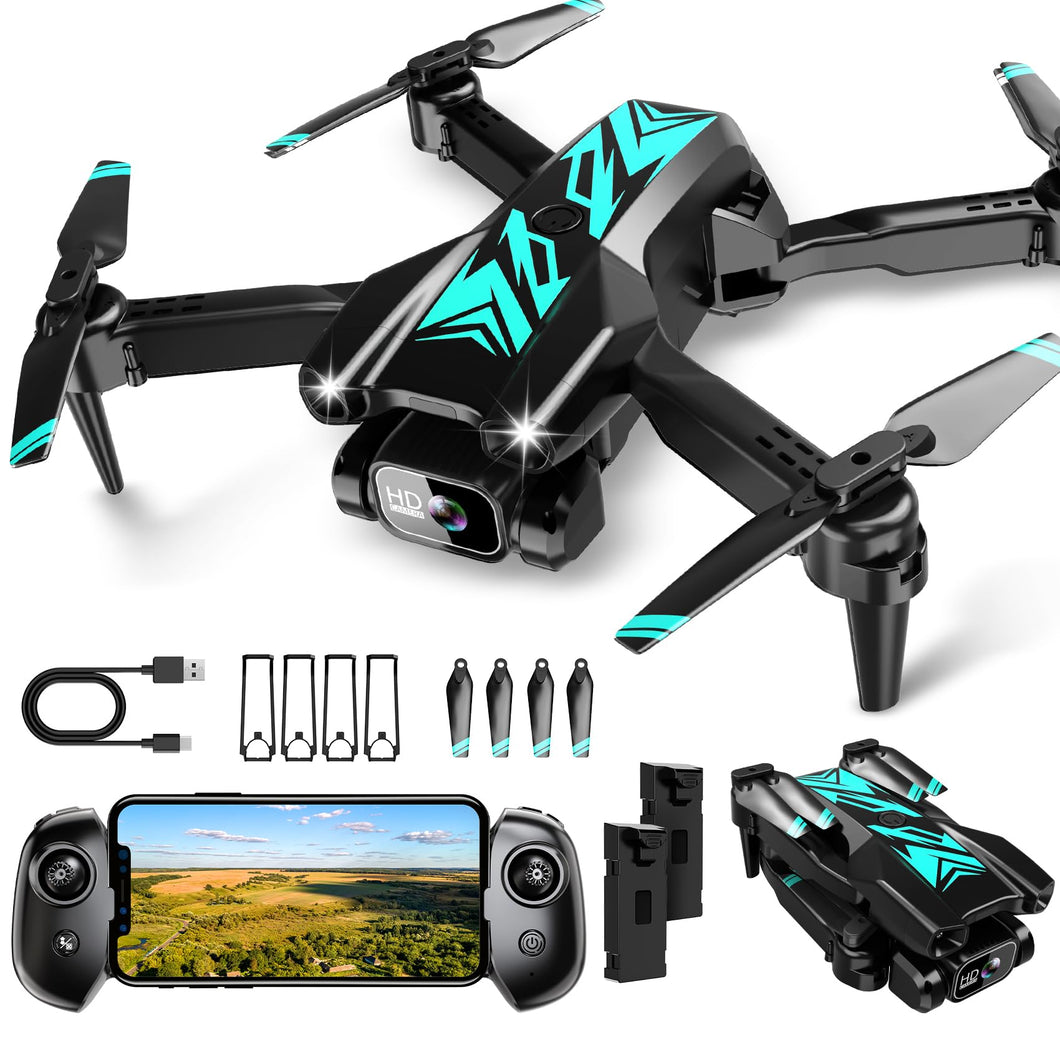Mini Drone with Camera for Beginners Adults-1080P FPV Camera Foldable Drone with Stable Altitude Hold, Gestures Selfie, Waypoint Fly