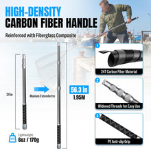 Load image into Gallery viewer, PLUSINNO Large Fishing Net, 6.4 FT Carbon Fiber Fish Net with Long Telescoping Handle, Kayak Fishing Gear Accessories Foldable Landing Net for Bass, Trout, Catfish, Fishing Gifts for Men Father
