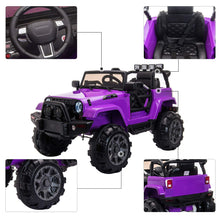 Load image into Gallery viewer, Kids Ride on Truck Style 12V Battery Powered Electric Car W/Remote Control Purple
