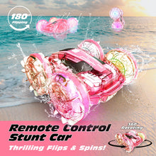 Load image into Gallery viewer, Amphibious Remote Control Car Boat for Kids, 4WD RC Stunt Car with Waterproof Remote Control, 2.4GHz Gesture RC Cars
