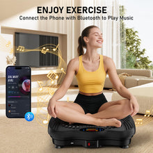 Load image into Gallery viewer, GLYLF Vibration Plate Exercise Machine, 130 Levels Full Body Workout Vibrating Plate for Lymphatic Drainage Weight Loss, 450 Lbs Capacity Shake Platform with Resistance Bands Bluetooth for Women Men

