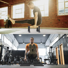 Load image into Gallery viewer, BESTWEI Wood Triangle Push Up Bars for Floor, Strength Training Pushup Stands Parallettes Bars for Home Calisthenics, Fitness, Floor Workouts Solid Wood with Sturdy Metal Bracket, Support 500 lbs
